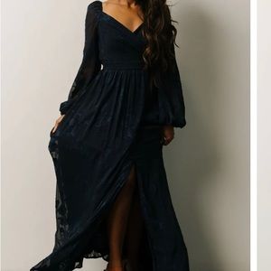 Navy blue maxi dress